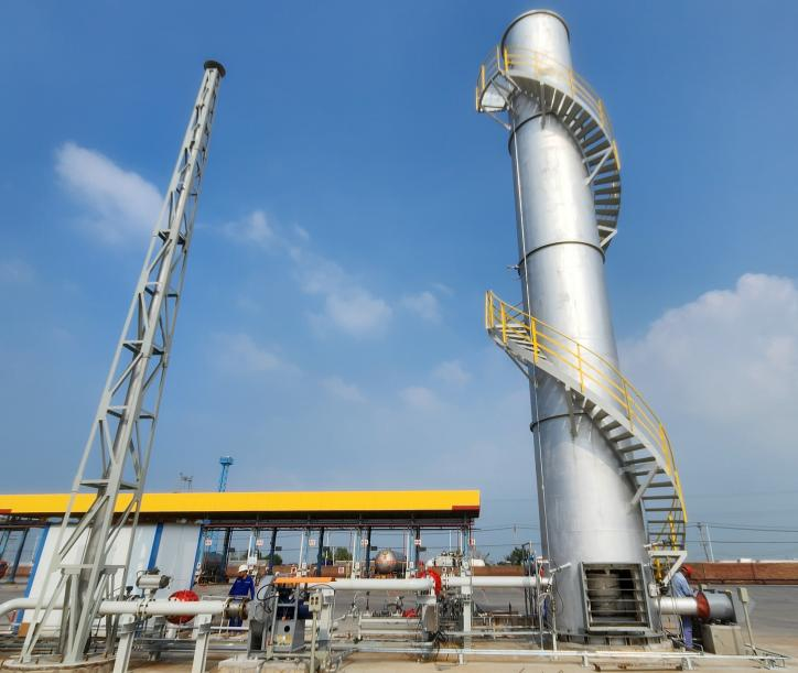 东营华联石化南厂区装车区VOCs油气处理设施运行成功